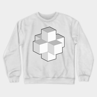 Simple 3d Cubic Cross Crewneck Sweatshirt